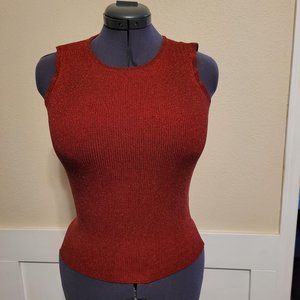 Sleeveless Silk/Polyester Blouse